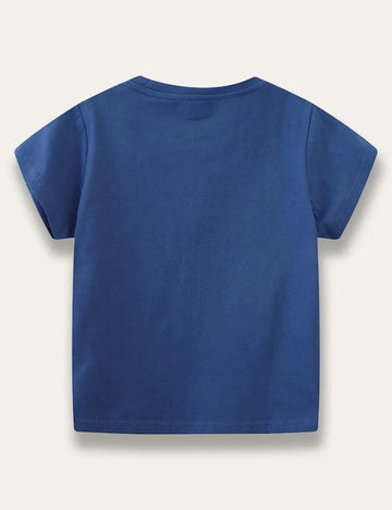 Blue Crane Appliqué T-shirt - Mini Taylor
